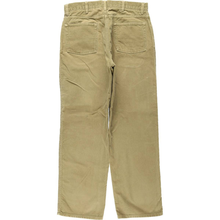 90s-00'S LLBean Natural Fit Corduroy Pants, Men's W34 (approx.), Vintage cotton Beige type Vintage Second Hand