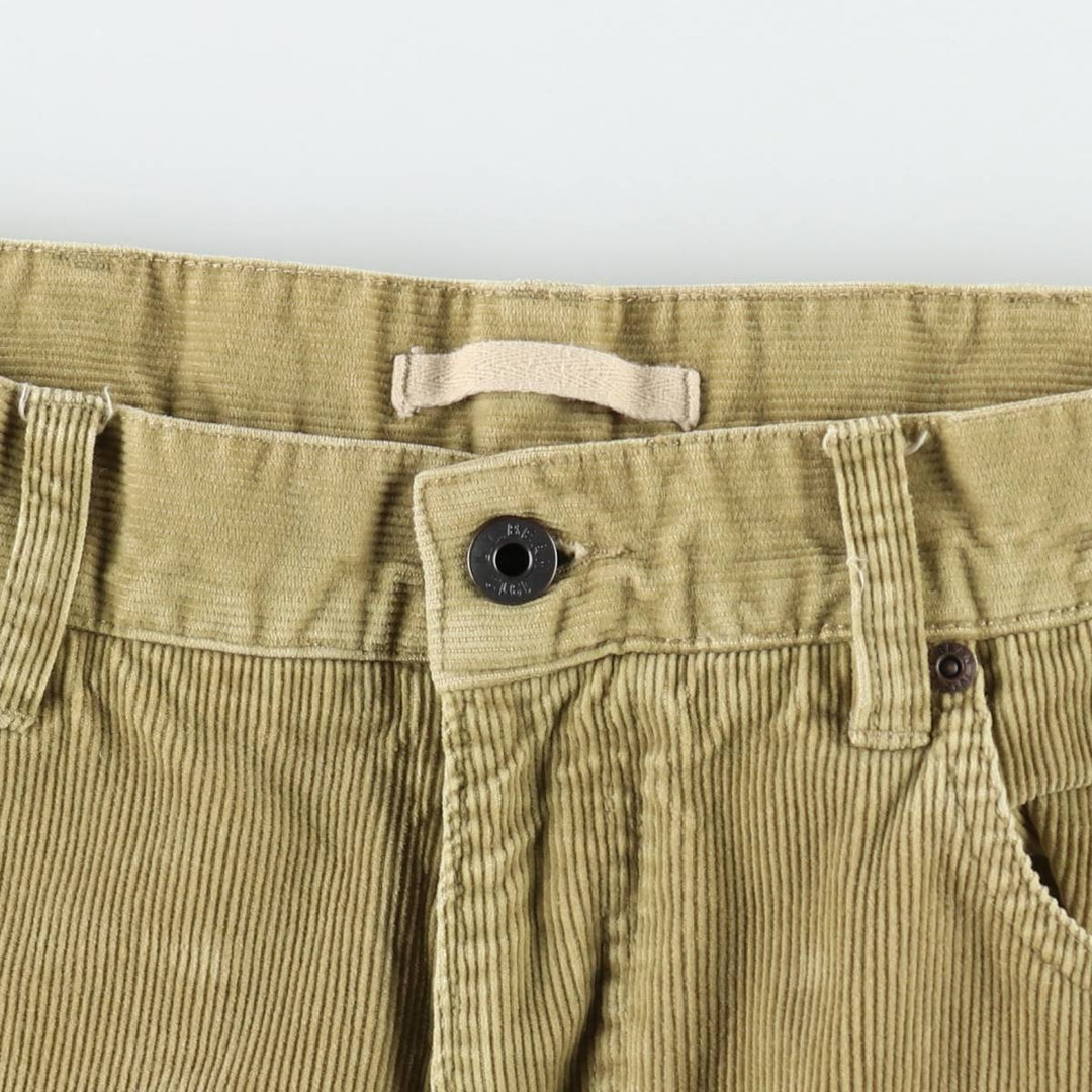 90s-00'S LLBean Natural Fit Corduroy Pants, Men's W34 (approx.), Vintage cotton Beige type Vintage Second Hand