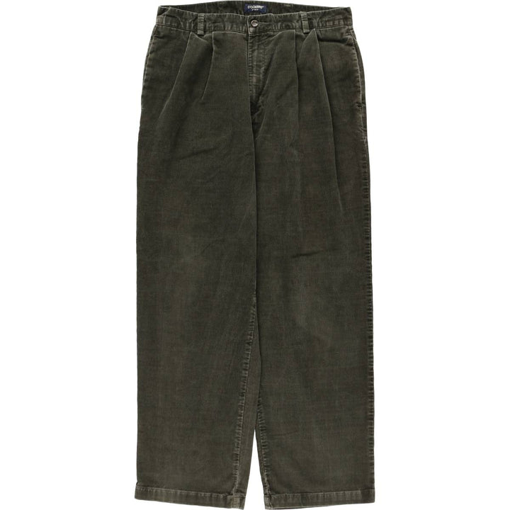 ~2000'S Dockers Khakis Classic Fit Two-Pleat Corduroy Pants, Men's Size W32 (approx.) unclear Khaki type Vintage Second Hand
