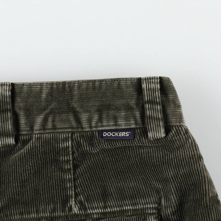 ~2000'S Dockers Khakis Classic Fit Two-Pleat Corduroy Pants, Men's Size W32 (approx.) unclear Khaki type Vintage Second Hand