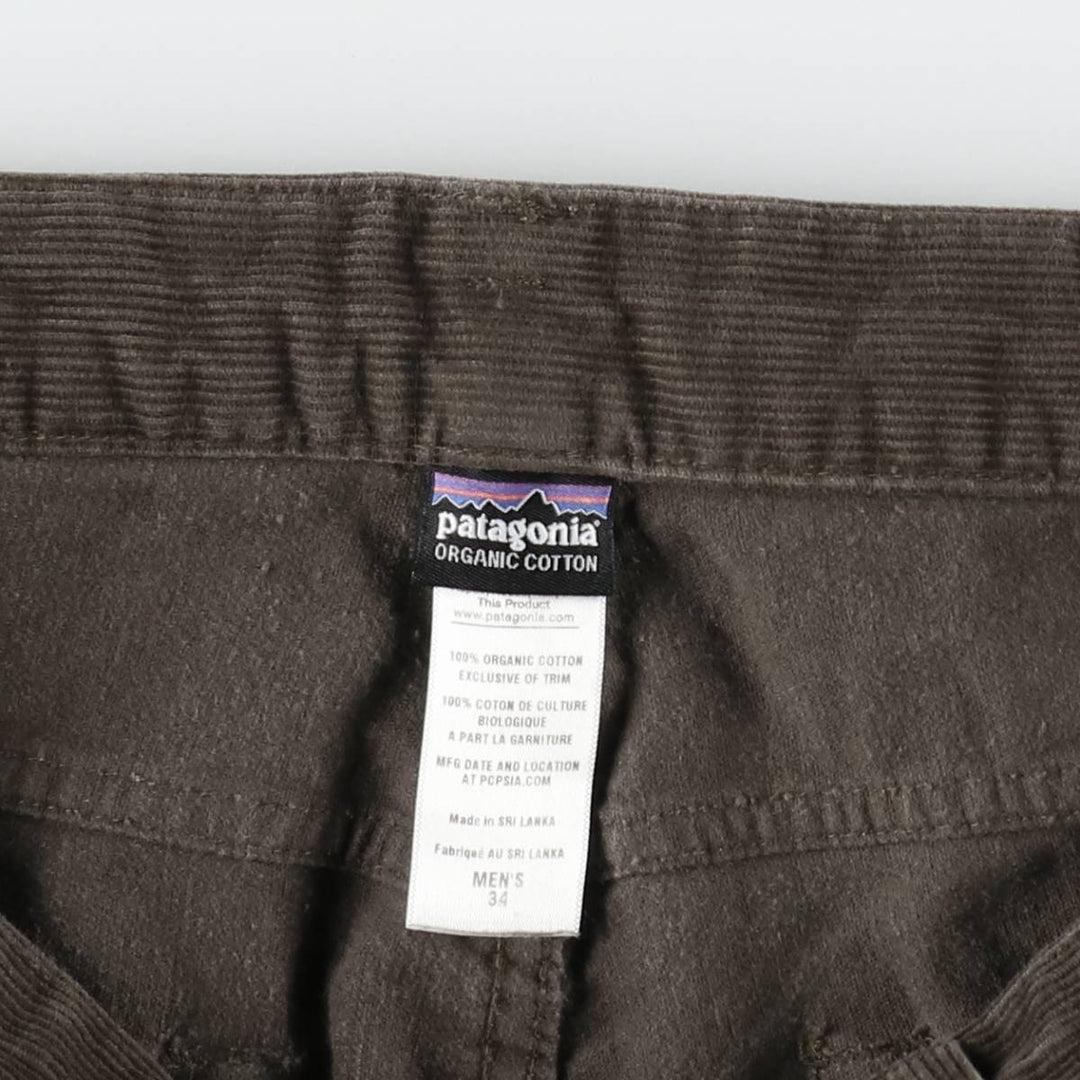Patagonia ORGANIC COTTON Corduroy Pants (58221FA13) - Men's size W34 (approx.) Organic cotton Khaki type Vintage Second Hand