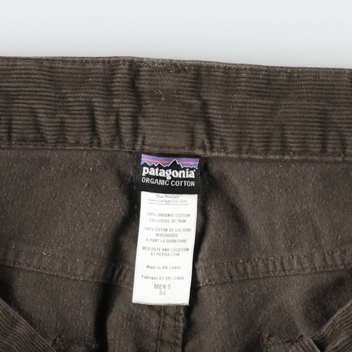 Patagonia ORGANIC COTTON Corduroy Pants (58221FA13) - Men's size W34 (approx.) Organic cotton Khaki type Vintage Second Hand