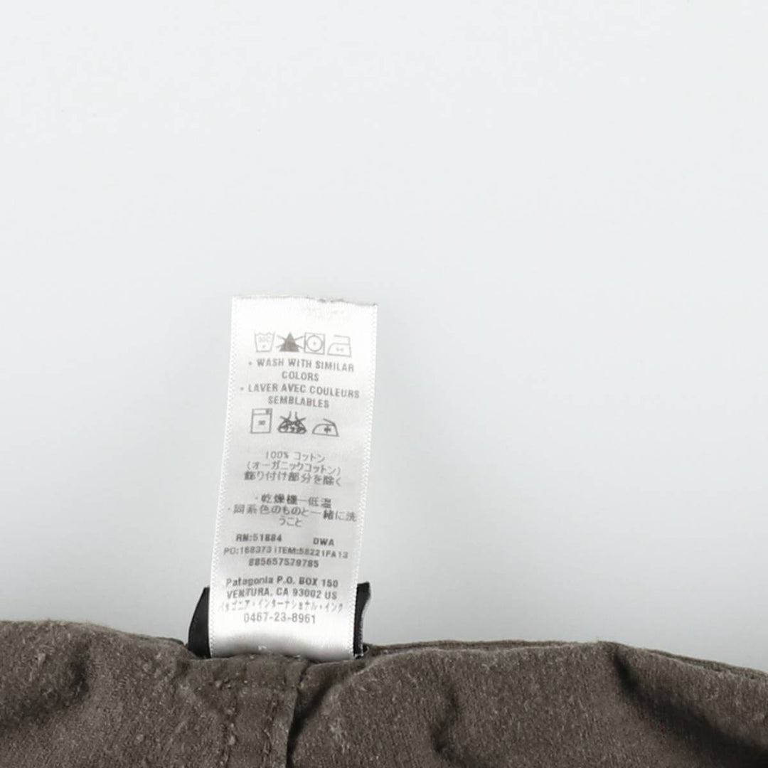 Patagonia ORGANIC COTTON Corduroy Pants (58221FA13) - Men's size W34 (approx.) Organic cotton Khaki type Vintage Second Hand