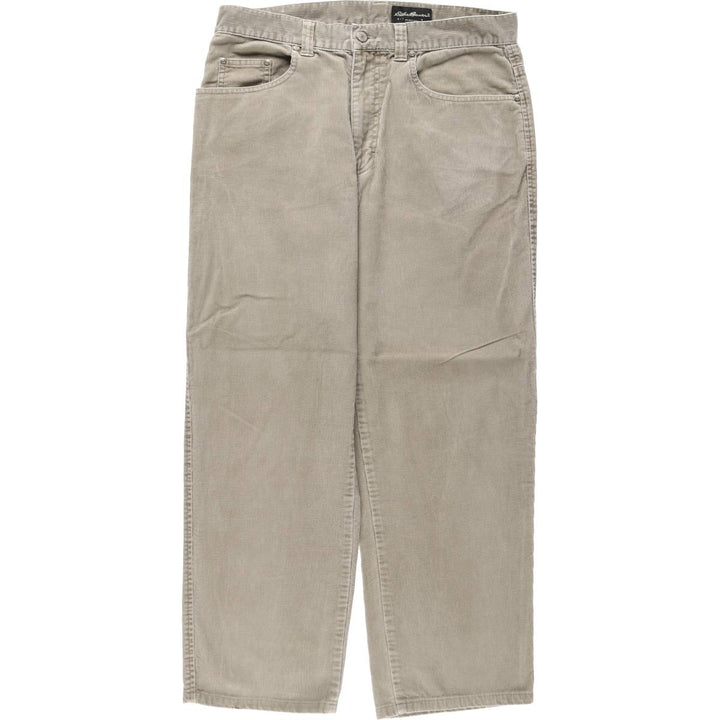 Eddie Bauer corduroy pants, men's size W34 (approx.) cotton Beige type Vintage Second Hand