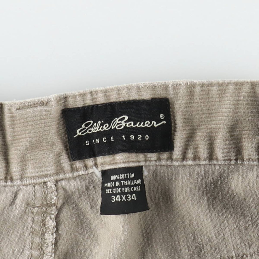 Eddie Bauer corduroy pants, men's size W34 (approx.) cotton Beige type Vintage Second Hand