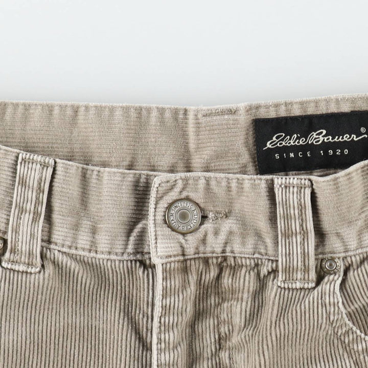 Eddie Bauer corduroy pants, men's size W34 (approx.) cotton Beige type Vintage Second Hand