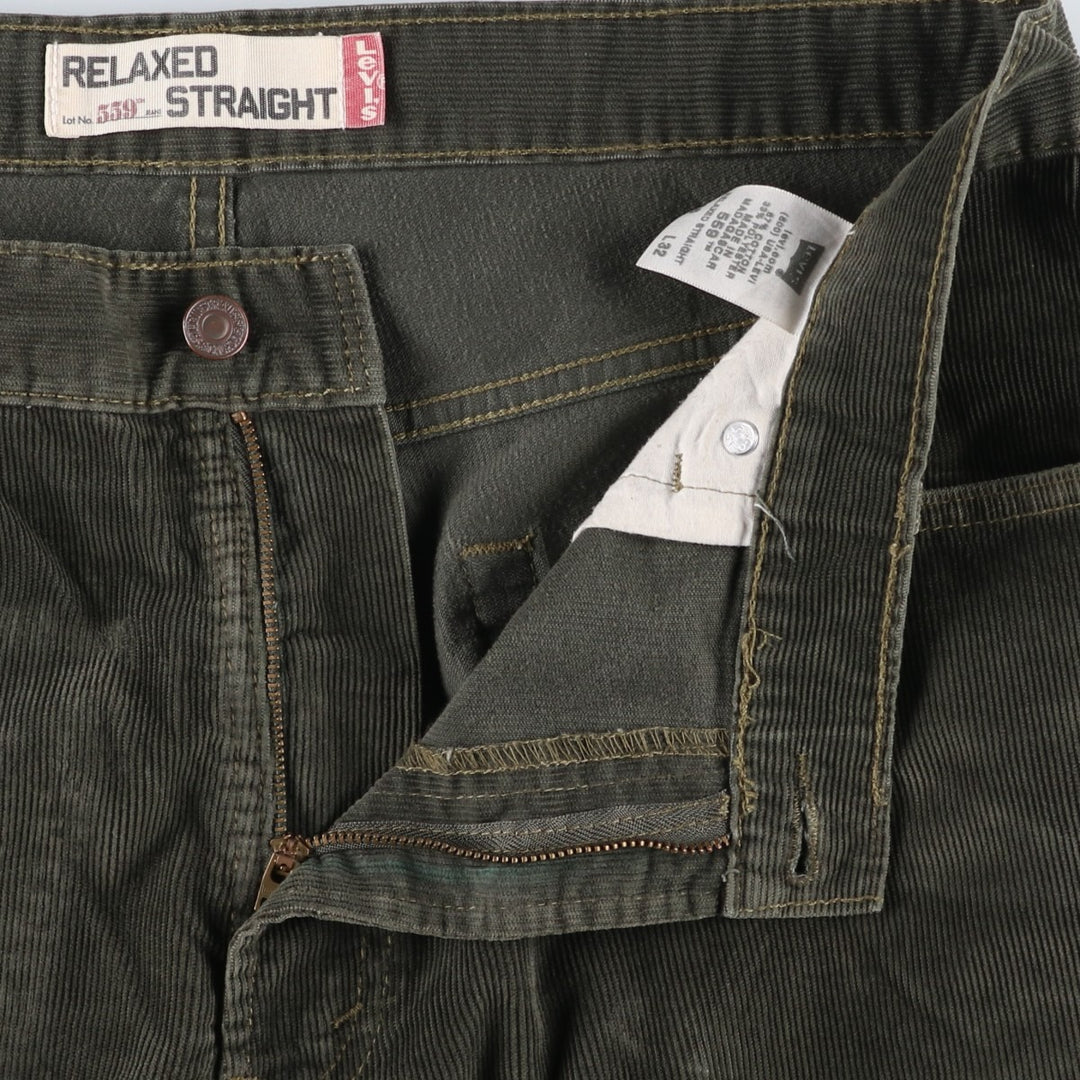2000'S Levi's 559 Relaxed Straight Corduroy Pants, Men's Size W37 (approx.) cotton Khaki type Vintage Second Hand