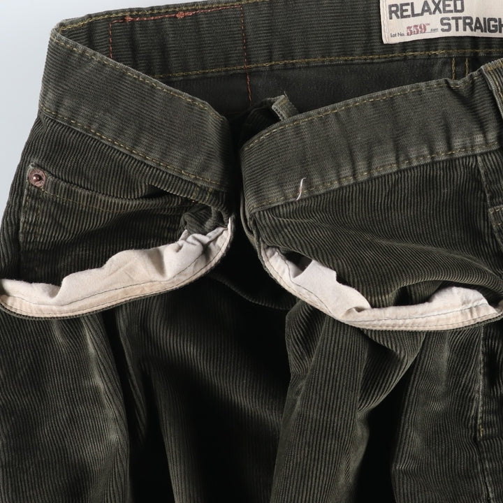 2000'S Levi's 559 Relaxed Straight Corduroy Pants, Men's Size W37 (approx.) cotton Khaki type Vintage Second Hand