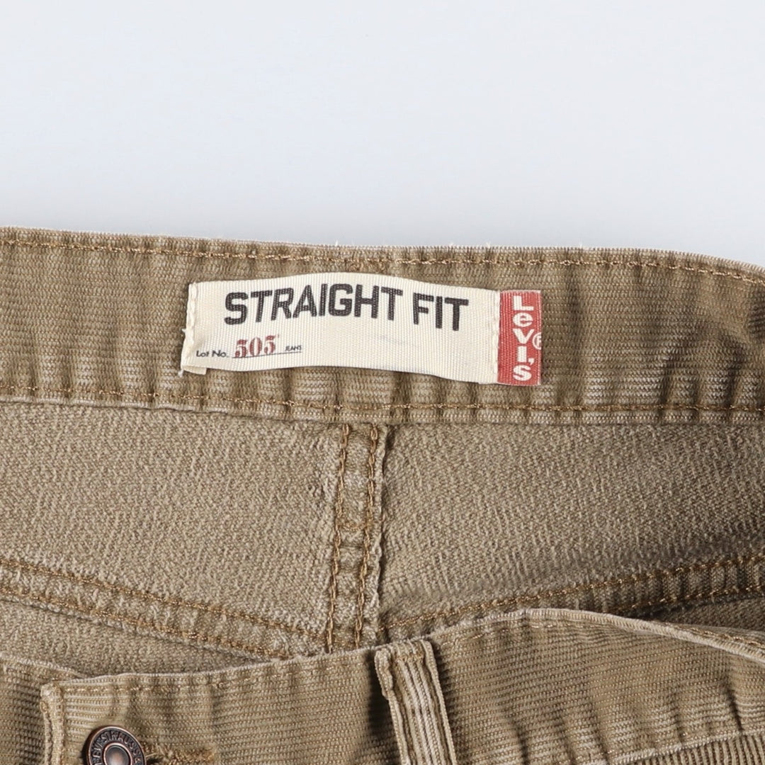 Levi's 505 Straight Fit Corduroy Pants, Men's Size W36 (approx.) cotton Beige type Vintage Second Hand