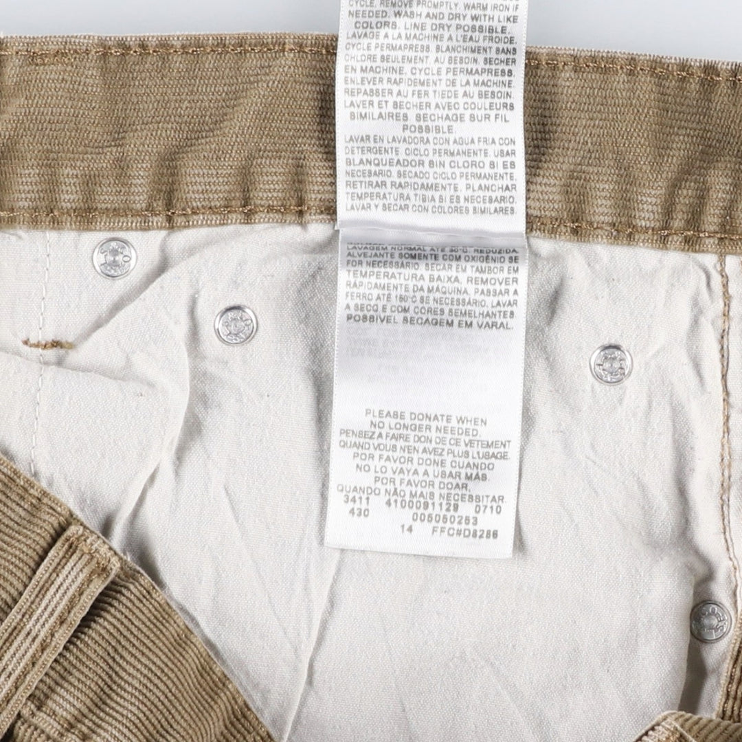 Levi's 505 Straight Fit Corduroy Pants, Men's Size W36 (approx.) cotton Beige type Vintage Second Hand