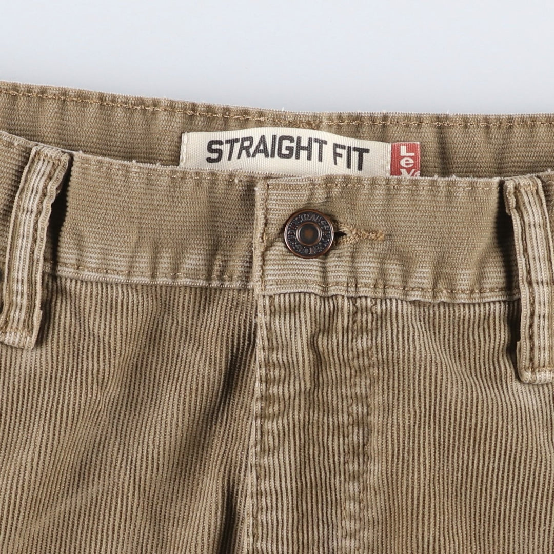 Levi's 505 Straight Fit Corduroy Pants, Men's Size W36 (approx.) cotton Beige type Vintage Second Hand