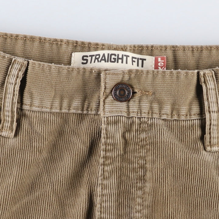 Levi's 505 Straight Fit Corduroy Pants, Men's Size W36 (approx.) cotton Beige type Vintage Second Hand