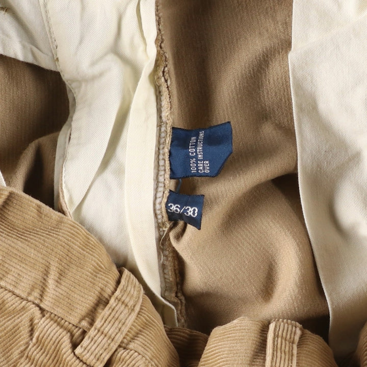 Ralph Lauren POLO by Ralph Lauren PROSPECT PANT Corduroy Pants, Men's W36 (approx.) cotton Beige type Vintage Second Hand