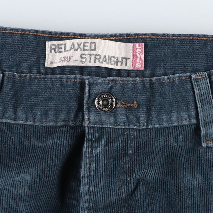 2000'S Levi's 559 Relaxed Straight Corduroy Pants, Men's Size W37 (approx.) cotton navy blue type Vintage Second Hand