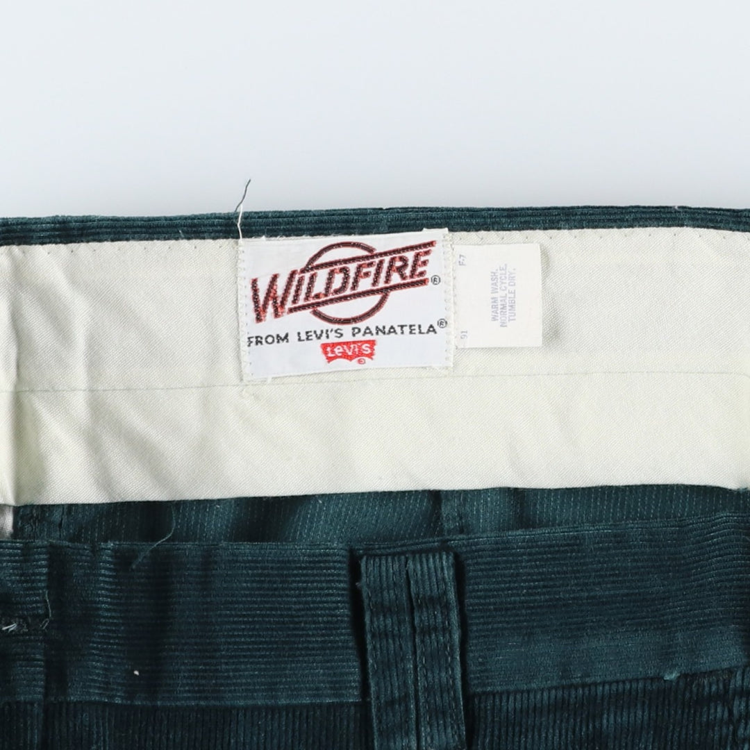 1970'S Levi's PANATELA WILD FIRE corduroy pants, men's size W36 (approx.), vintage. unclear Green type dark green Vintage Second Hand