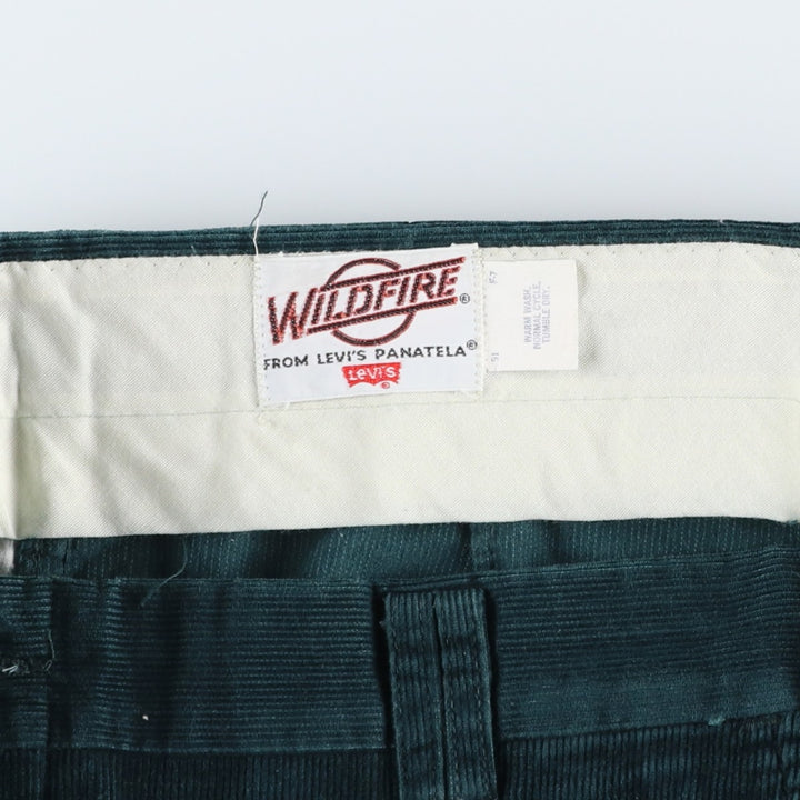 1970'S Levi's PANATELA WILD FIRE corduroy pants, men's size W36 (approx.), vintage. unclear Green type dark green Vintage Second Hand