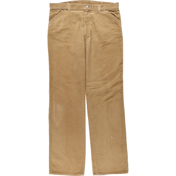 1980'S Lee Corduroy Pants, Made in USA, Men's Size W36 (approx.), Vintage cotton beige type brown Vintage Second Hand