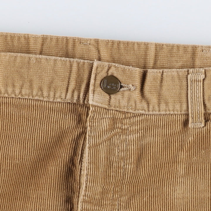 1980'S Lee Corduroy Pants, Made in USA, Men's Size W36 (approx.), Vintage cotton beige type brown Vintage Second Hand