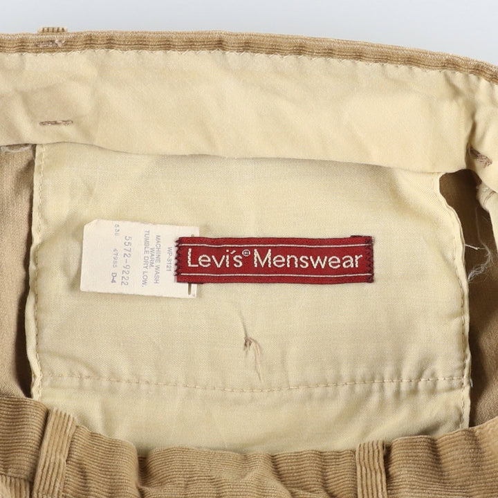 1980'S Levi's Men's Corduroy Pants, Men's Size W33 (approx.), Vintage unclear Beige type Vintage Second Hand