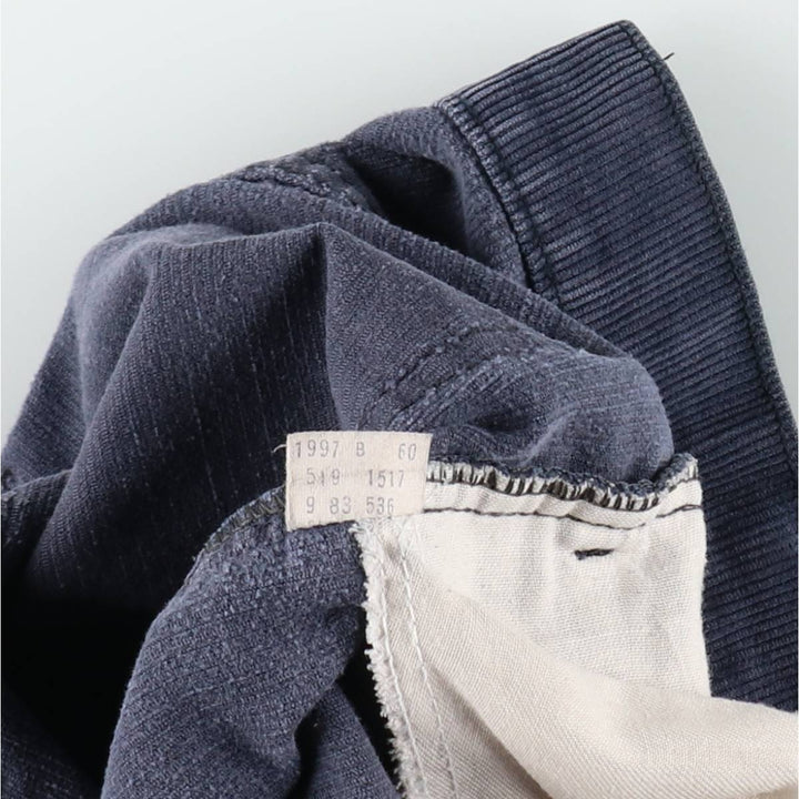 Vintage 1980'S Levi's 519-1517 corduroy pants, men's size W32. unclear blue type Vintage Second Hand