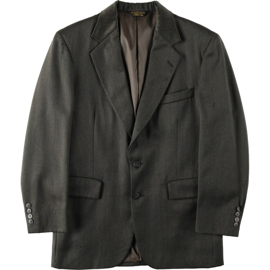 Embassy Square Wool Tailored Jacket, Made in USA, Men's Size M (approx.) wool Khaki type Vintage Second Hand