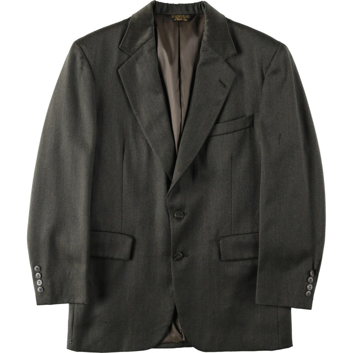 Embassy Square Wool Tailored Jacket, Made in USA, Men's Size M (approx.) wool Khaki type Vintage Second Hand