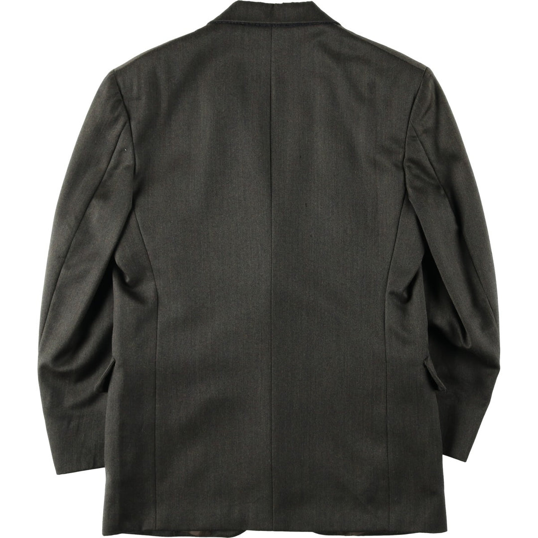 Embassy Square Wool Tailored Jacket, Made in USA, Men's Size M (approx.) wool Khaki type Vintage Second Hand