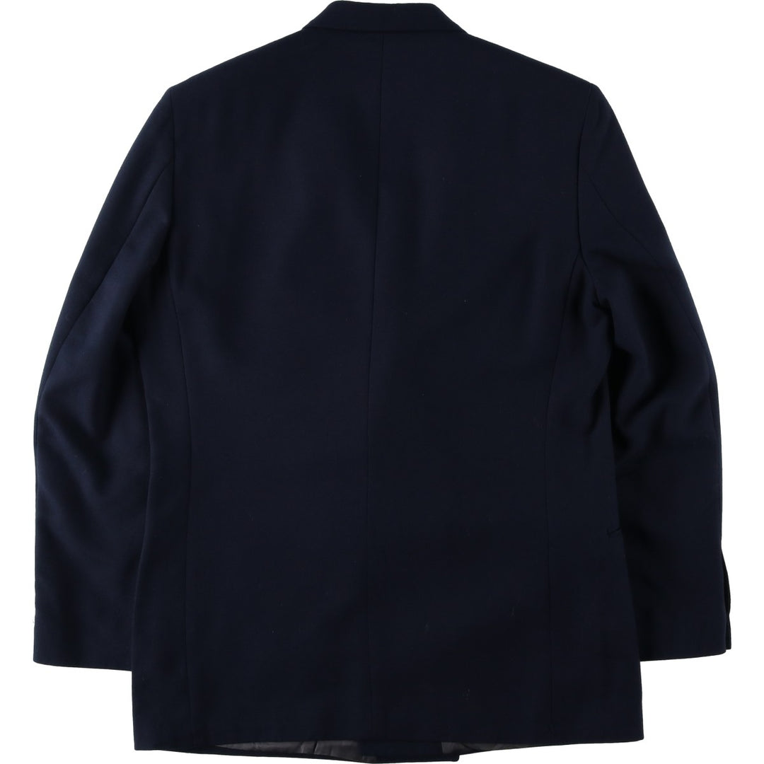 Today's Man Double-Breasted Peaked Lapel Navy Blazer Tailored Jacket, Made in USA, Men's Size M (approx.) unclear navy blue type Vintage Second Hand