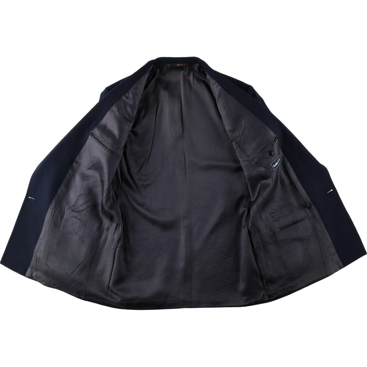 Today's Man Double-Breasted Peaked Lapel Navy Blazer Tailored Jacket, Made in USA, Men's Size M (approx.) unclear navy blue type Vintage Second Hand