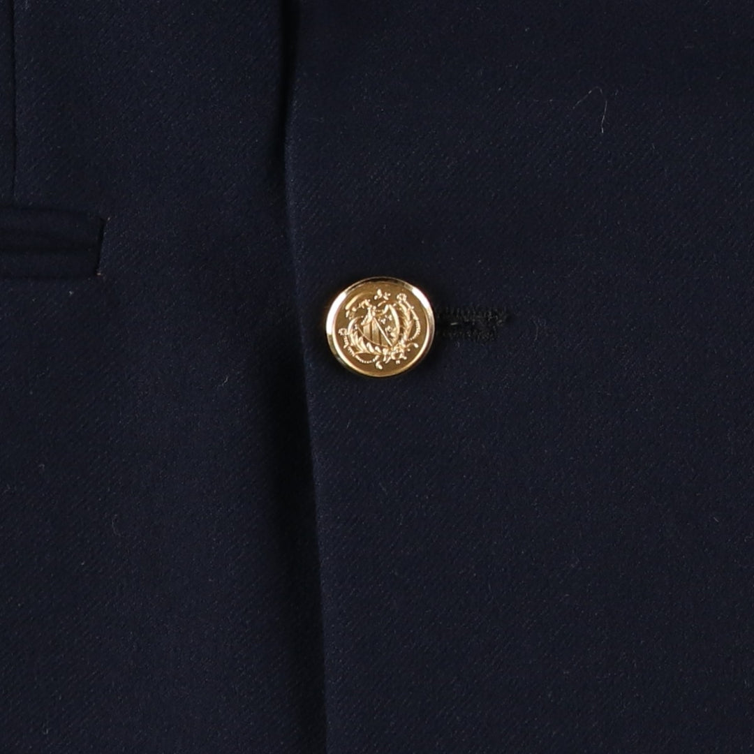 Today's Man Double-Breasted Peaked Lapel Navy Blazer Tailored Jacket, Made in USA, Men's Size M (approx.) unclear navy blue type Vintage Second Hand