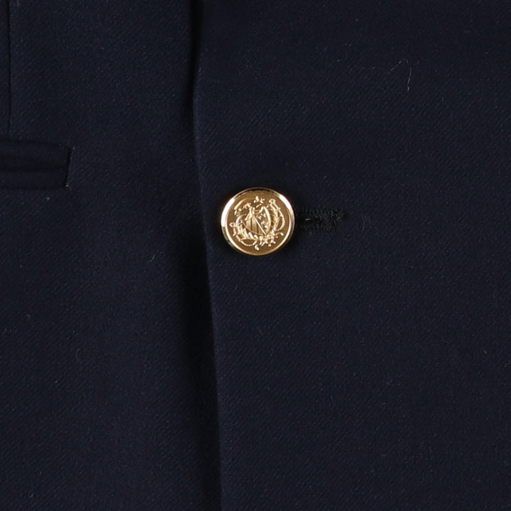 Today's Man Double-Breasted Peaked Lapel Navy Blazer Tailored Jacket, Made in USA, Men's Size M (approx.) unclear navy blue type Vintage Second Hand
