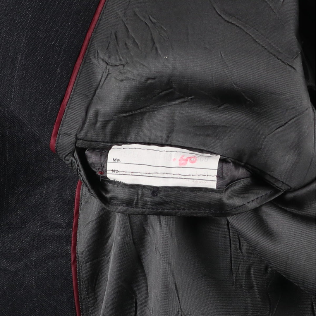 EVAN-PICONE Striped Wool Tailored Jacket, Made in USA, Men's Size L wool Charcoal Vintage Second Hand