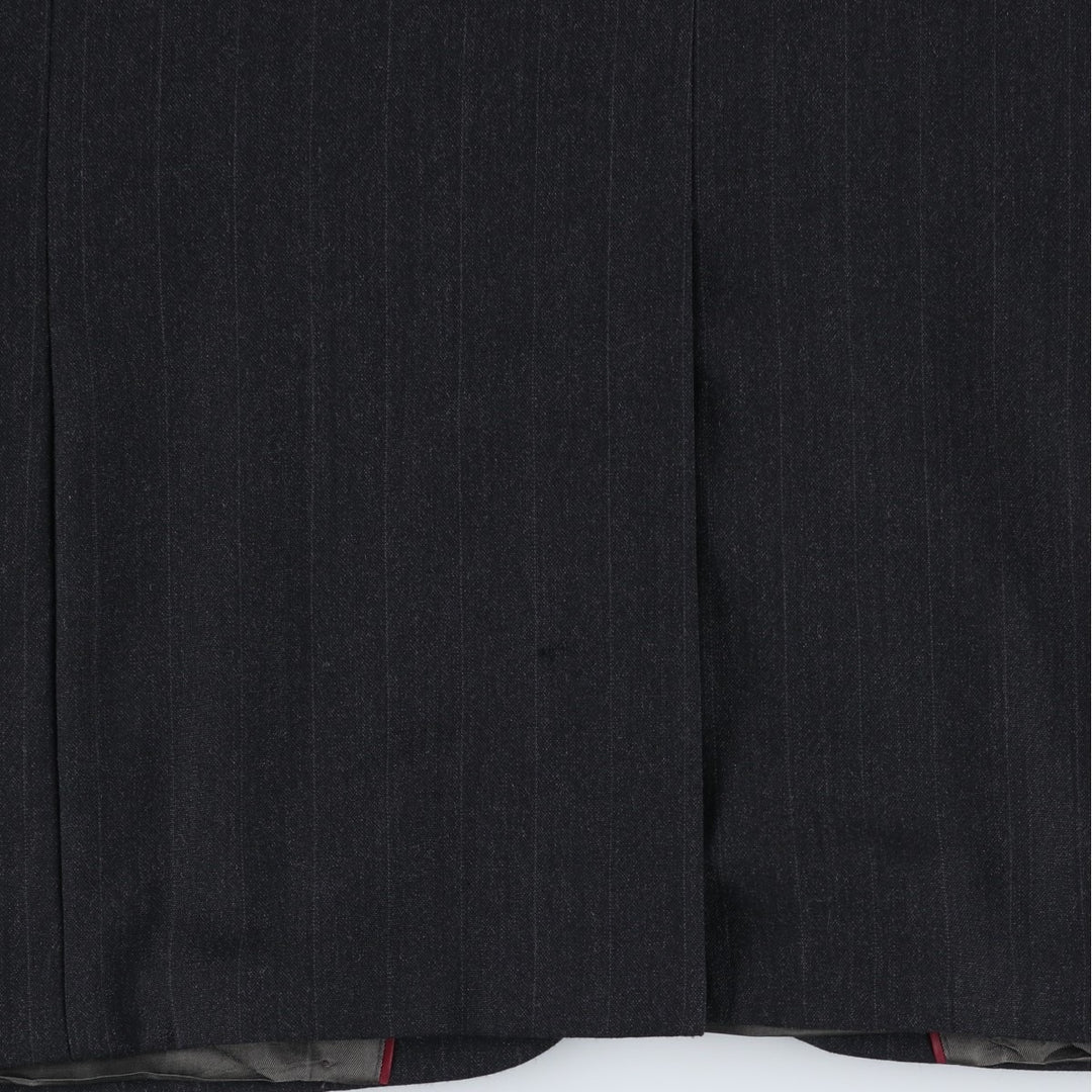 EVAN-PICONE Striped Wool Tailored Jacket, Made in USA, Men's Size L wool Charcoal Vintage Second Hand