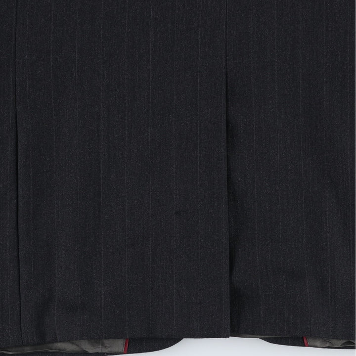 EVAN-PICONE Striped Wool Tailored Jacket, Made in USA, Men's Size L wool Charcoal Vintage Second Hand
