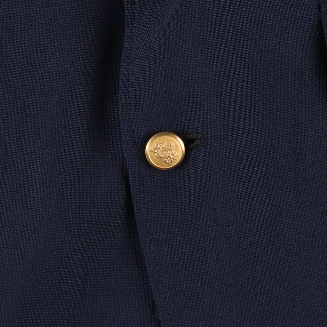 Stafford Navy Blazer, Tailored Jacket, Made in USA, Men's Size M polyester navy blue type Vintage Second Hand