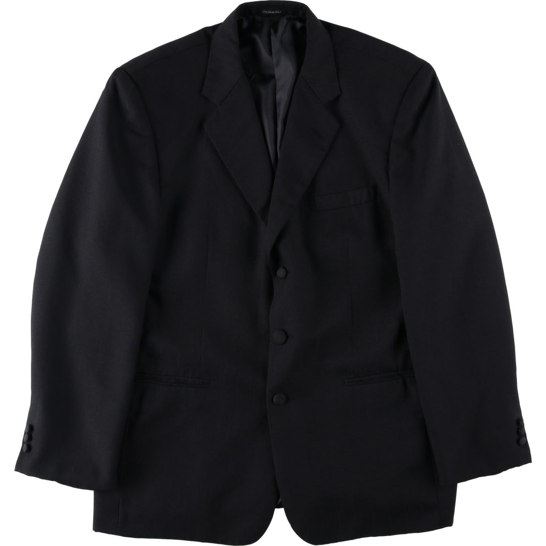 Vomo Moda Stripe Pattern Tailored Jacket, Men's Size L (approx.) polyester black type Vintage Second Hand