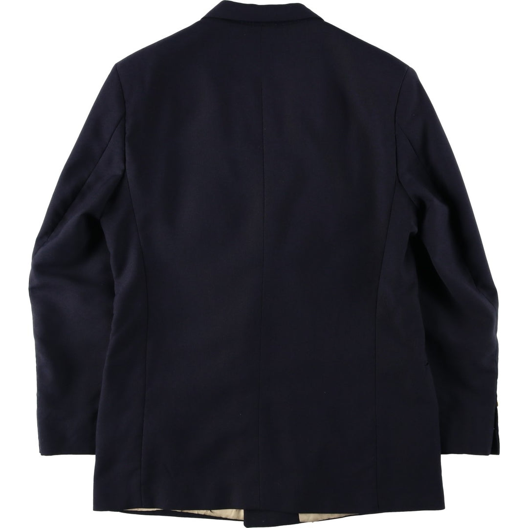 Hunting Horn Peak Lapel Double-Breasted Navy Blazer Tailored Jacket, Made in USA, Men's Size M unclear navy blue type Vintage Second Hand