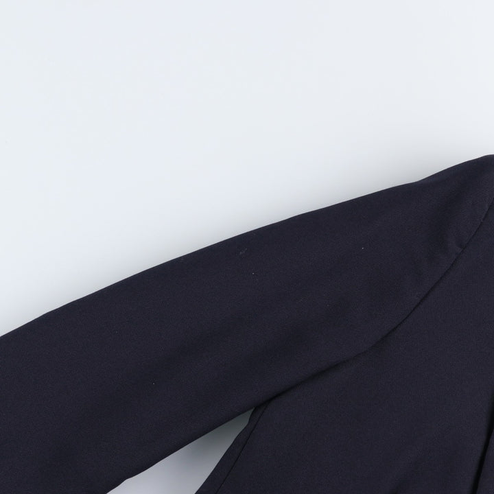 Hunting Horn Peak Lapel Double-Breasted Navy Blazer Tailored Jacket, Made in USA, Men's Size M unclear navy blue type Vintage Second Hand
