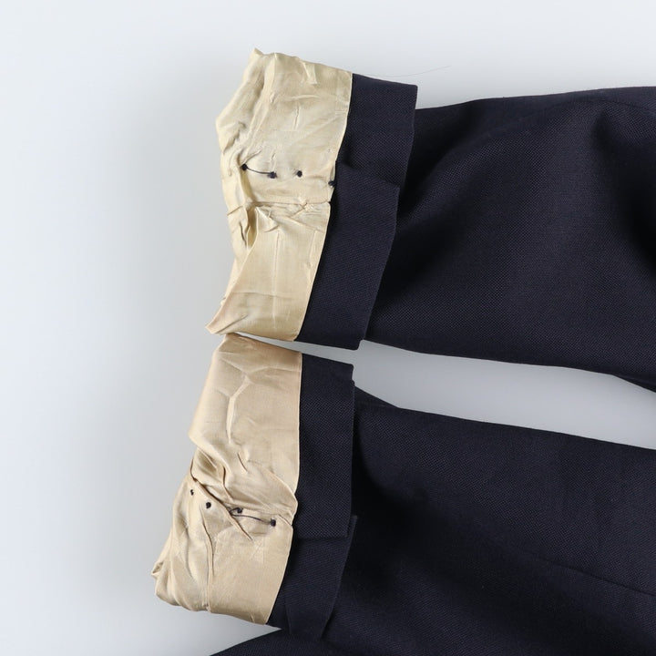 Hunting Horn Peak Lapel Double-Breasted Navy Blazer Tailored Jacket, Made in USA, Men's Size M unclear navy blue type Vintage Second Hand