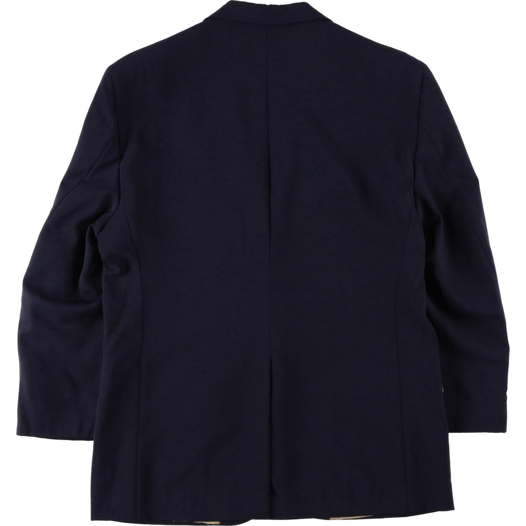 Oakmont Navy Blazer Tailored Jacket, Made in USA, Men's Size M (approx.) wool navy blue type Vintage Second Hand