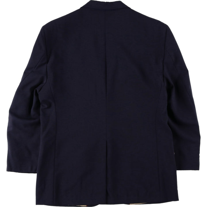 Oakmont Navy Blazer Tailored Jacket, Made in USA, Men's Size M (approx.) wool navy blue type Vintage Second Hand