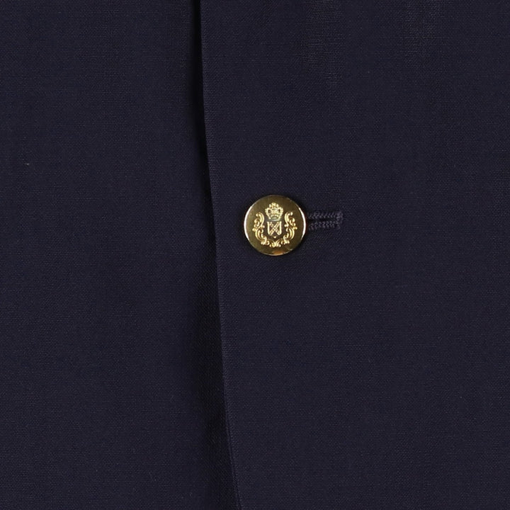 Oakmont Navy Blazer Tailored Jacket, Made in USA, Men's Size M (approx.) wool navy blue type Vintage Second Hand