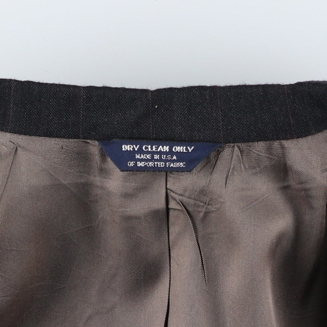 KUPPENHEIMER Stripe Pattern Blazer Tailored Jacket, Made in USA, Men's Size S (approx.) unclear Charcoal Vintage Second Hand