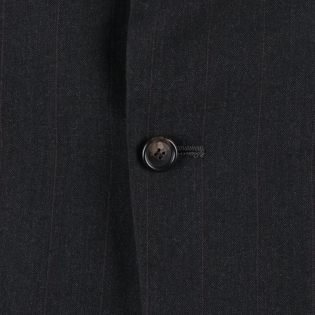 KUPPENHEIMER Stripe Pattern Blazer Tailored Jacket, Made in USA, Men's Size S (approx.) unclear Charcoal Vintage Second Hand