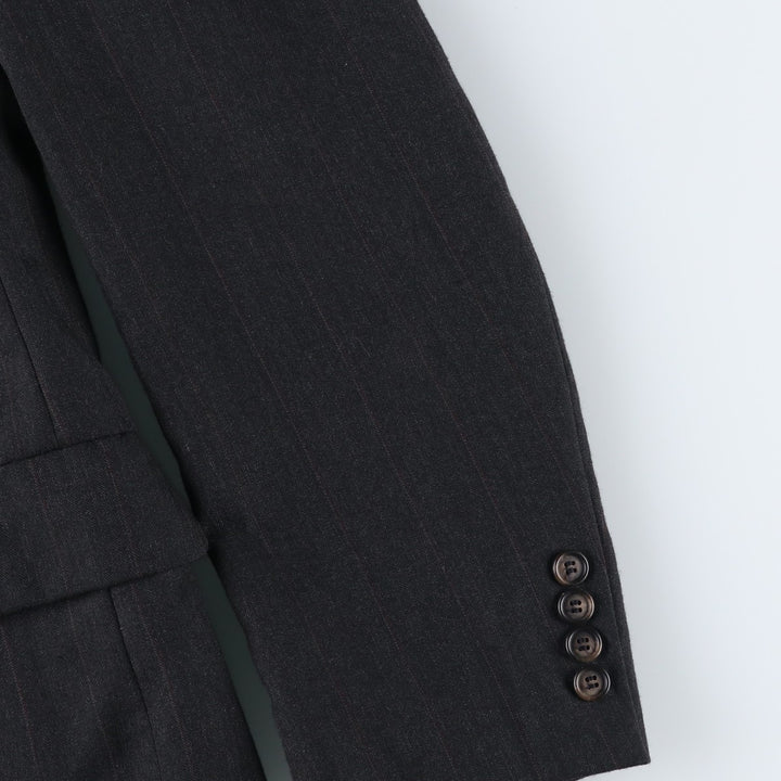 KUPPENHEIMER Stripe Pattern Blazer Tailored Jacket, Made in USA, Men's Size S (approx.) unclear Charcoal Vintage Second Hand