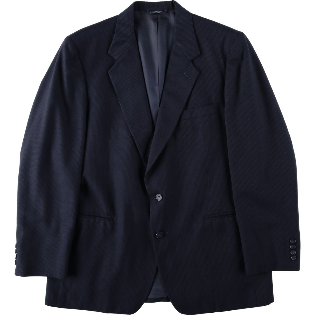 KUPPENHEIMER Striped Pattern Blazer, Tailored Jacket, Made in USA, Men's Size M unclear navy blue type Vintage Second Hand