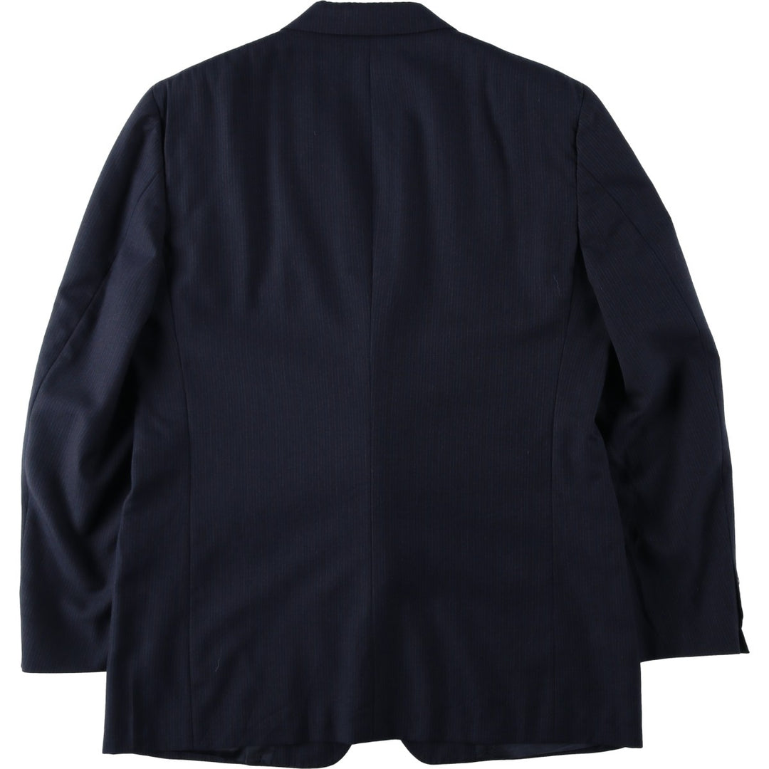 KUPPENHEIMER Striped Pattern Blazer, Tailored Jacket, Made in USA, Men's Size M unclear navy blue type Vintage Second Hand