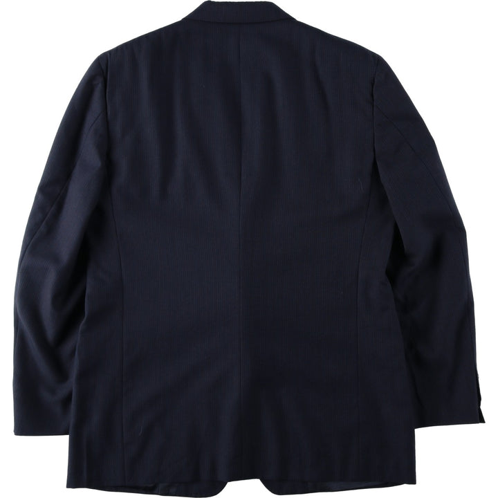 KUPPENHEIMER Striped Pattern Blazer, Tailored Jacket, Made in USA, Men's Size M unclear navy blue type Vintage Second Hand