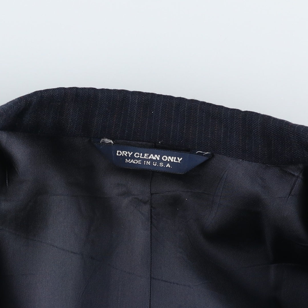 KUPPENHEIMER Striped Pattern Blazer, Tailored Jacket, Made in USA, Men's Size M unclear navy blue type Vintage Second Hand
