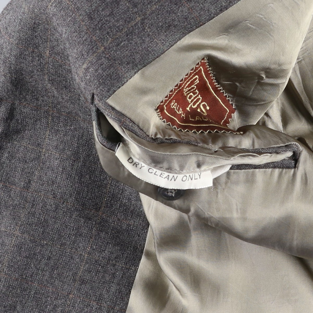 1970'S Ralph Lauren CHAPS wool tailored jacket, men's size S (approx.) wool gray type Vintage Second Hand